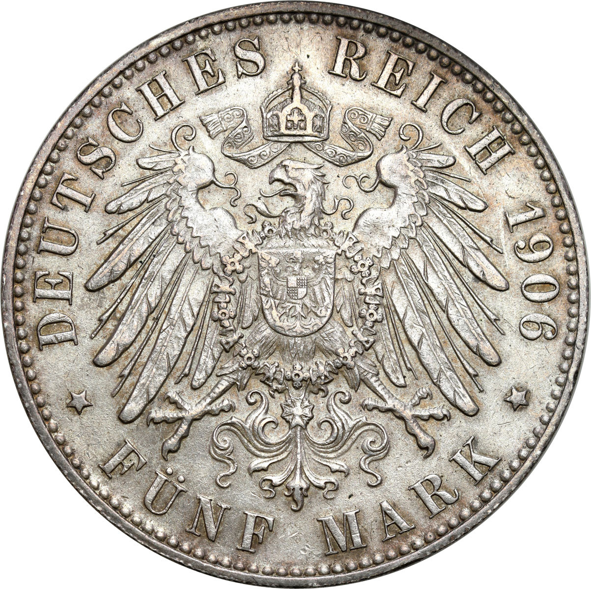 Niemcy, Brema. 5 marek 1906 J, Hamburg - RZADKIE